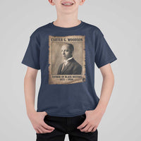 Carter G Woodson T Shirt For Kid Father Of Black History Month Old Paper Graphic