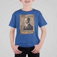 Carter G Woodson T Shirt For Kid Father Of Black History Month Old Paper Graphic