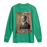 Carter G Woodson Long Sleeve Shirt Father Of Black History Month Old Paper Graphic