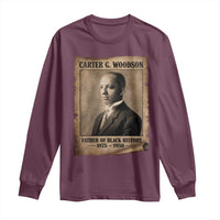 Carter G Woodson Long Sleeve Shirt Father Of Black History Month Old Paper Graphic