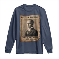 Carter G Woodson Long Sleeve Shirt Father Of Black History Month Old Paper Graphic