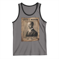 Carter G Woodson Tank Top Father Of Black History Month Old Paper Graphic