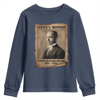 Carter G Woodson Youth Sweatshirt Father Of Black History Month Old Paper Graphic