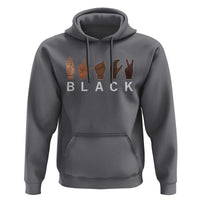 Black Asl Sign Language Hands Signs African American Month Hoodie