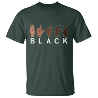 Black Asl Sign Language Hands Signs African American Month T Shirt