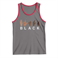 Black Asl Sign Language Hands Signs African American Month Tank Top