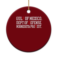 Gulf Of Mexico Dept Of Defense Minnesota Ceramic Ornament Funny Political American Pride