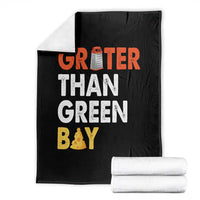 Funny Greater Than Green Bay Cheese Grate Throw Blanket