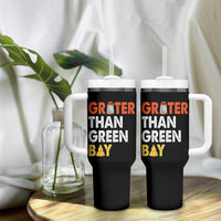 Funny Greater Than Green Bay Cheese Grate Tumbler With Handle