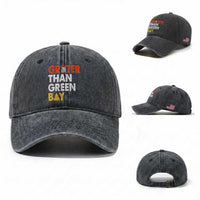 Funny Greater Than Green Bay Cheese Grate Washed Cotton Baseball Cap