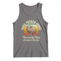 Funny Mars Potato Jones Tank Top Powered by Naps Snacks Side Eye Pygmy Hippo