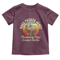 Funny Mars Potato Jones Toddler T Shirt Powered by Naps Snacks Side Eye Pygmy Hippo