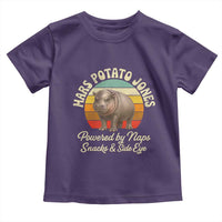 Funny Mars Potato Jones Toddler T Shirt Powered by Naps Snacks Side Eye Pygmy Hippo