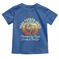 Funny Mars Potato Jones Toddler T Shirt Powered by Naps Snacks Side Eye Pygmy Hippo