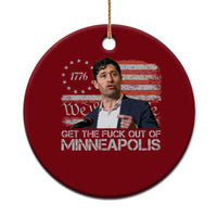 Get The Fuck Out Of Minneapolis Ceramic Ornament Mayor Resistance Protest Jacob Political