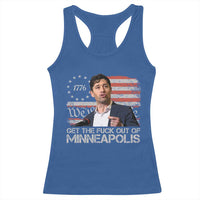 Get The Fuck Out Of Minneapolis Racerback Tank Top Mayor Resistance Protest Jacob Political