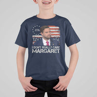Funny JD Vance 2025 I Don't Really Care Margaret T Shirt For Kid Vintage Betsy Ross Flag