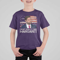 Funny JD Vance 2025 I Don't Really Care Margaret T Shirt For Kid Vintage Betsy Ross Flag