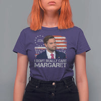 Funny JD Vance 2025 I Don't Really Care Margaret T Shirt For Women Vintage Betsy Ross Flag