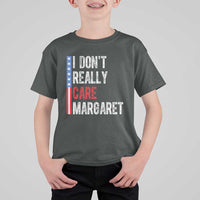Funny JD Vance 2025 I Don't Really Care Margaret T Shirt For Kid American Flag Stripe
