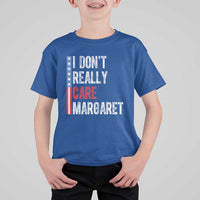Funny JD Vance 2025 I Don't Really Care Margaret T Shirt For Kid American Flag Stripe