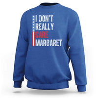 Funny JD Vance 2025 I Don't Really Care Margaret Sweatshirt American Flag Stripe