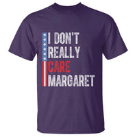 Funny JD Vance 2025 I Don't Really Care Margaret T Shirt American Flag Stripe