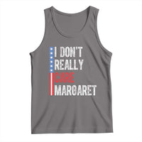 Funny JD Vance 2025 I Don't Really Care Margaret Tank Top American Flag Stripe