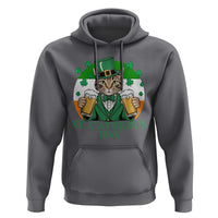 Funny St Catrick's Day Beer Hoodie St Patrick's Day Cat Beer Shamrock