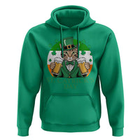 Funny St Catrick's Day Beer Hoodie St Patrick's Day Cat Beer Shamrock