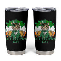 Funny St Catrick's Day Beer Tumbler Cup St Patrick's Day Cat Beer Shamrock - Wonder Print Shop