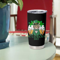 Funny St Catrick's Day Beer Tumbler Cup St Patrick's Day Cat Beer Shamrock - Wonder Print Shop