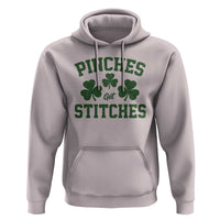 Funny St Patrick's Day Pinches Get Stiches Hoodie Shamrock