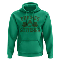 Funny St Patrick's Day Pinches Get Stiches Hoodie Shamrock