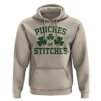 Funny St Patrick's Day Pinches Get Stiches Hoodie Shamrock