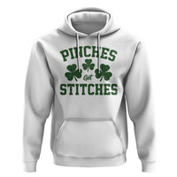 Funny St Patrick's Day Pinches Get Stiches Hoodie Shamrock