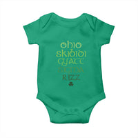 Funny Ohio Skibidi Gyatt Sigma Rizz St Patrick's Day Baby Onesie Shamrock