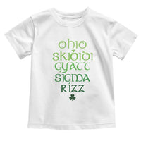 Funny Ohio Skibidi Gyatt Sigma Rizz St Patrick's Day Toddler T Shirt Shamrock