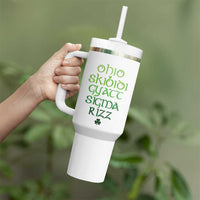 Funny Ohio Skibidi Gyatt Sigma Rizz St Patrick's Day Tumbler With Handle Shamrock