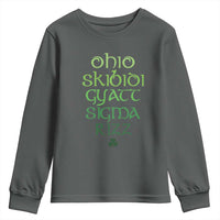 Funny Ohio Skibidi Gyatt Sigma Rizz St Patrick's Day Youth Sweatshirt Shamrock