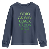 Funny Ohio Skibidi Gyatt Sigma Rizz St Patrick's Day Youth Sweatshirt Shamrock