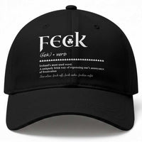 Funny Irish Pride Baseball Cap Feck Definition Shamrocks St Patrick's Day