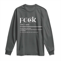 Funny Irish Pride Long Sleeve Shirt Feck Definition Shamrocks St Patrick's Day
