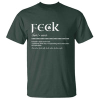 Funny Irish Pride T Shirt Feck Definition Shamrocks St Patrick's Day
