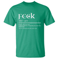Funny Irish Pride T Shirt Feck Definition Shamrocks St Patrick's Day