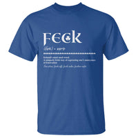 Funny Irish Pride T Shirt Feck Definition Shamrocks St Patrick's Day