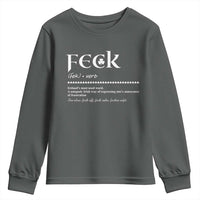 Funny Irish Pride Youth Sweatshirt Feck Definition Shamrocks St Patrick's Day
