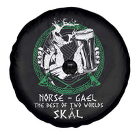 Funny Norse Gael The Best Of Two Worlds Skal Spare Tire Cover Irish Viking Beer