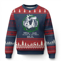 Funny Norse Gael The Best Of Two Worlds Skal Ugly Christmas Sweater Irish Viking Beer - Wonder Print Shop