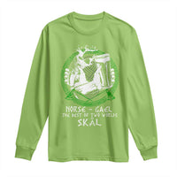 Funny Norse Gael The Best Of Two Worlds Skal Long Sleeve Shirt Irish Viking Beer